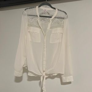 New Candies White Lace Blouse